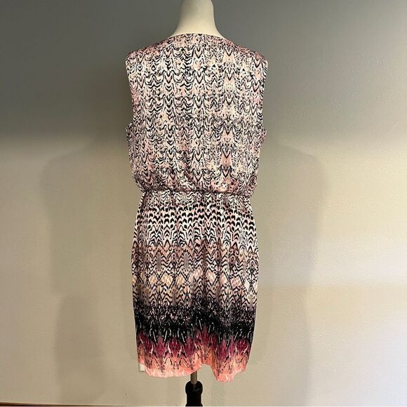 Dana Buchman drape neckline sleeveless knee length dress size Large - Picture 5 of 13